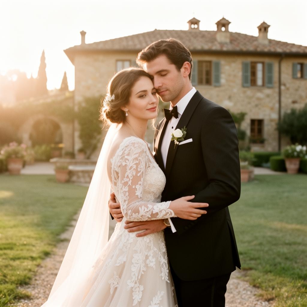 Eleanor and James at golden hour